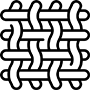 Piktogramm-Material: Ineinander verflochtene Fasern stellen das hochwertige Material der CERAGEM-Produkte dar.