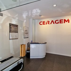 Eingangsbereich CERAGEM Center Frankfurt